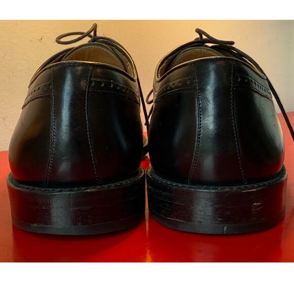Mezlan Black Cap Toe Brogue Men\'s 9.5 20460 Derby Made in Spain EUC